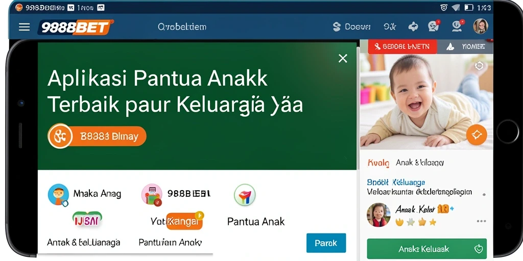 Antarmuka aplikasi 988BET yang memudahkan pemantauan anak.