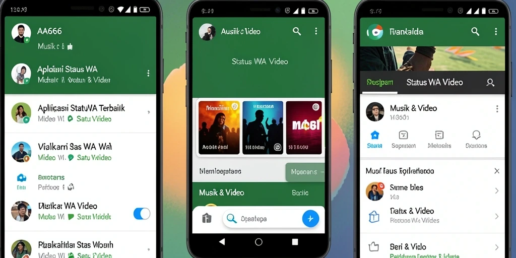 Tampilan antarmuka AA666 untuk Status WA Video yang menarik dan mudah digunakan.