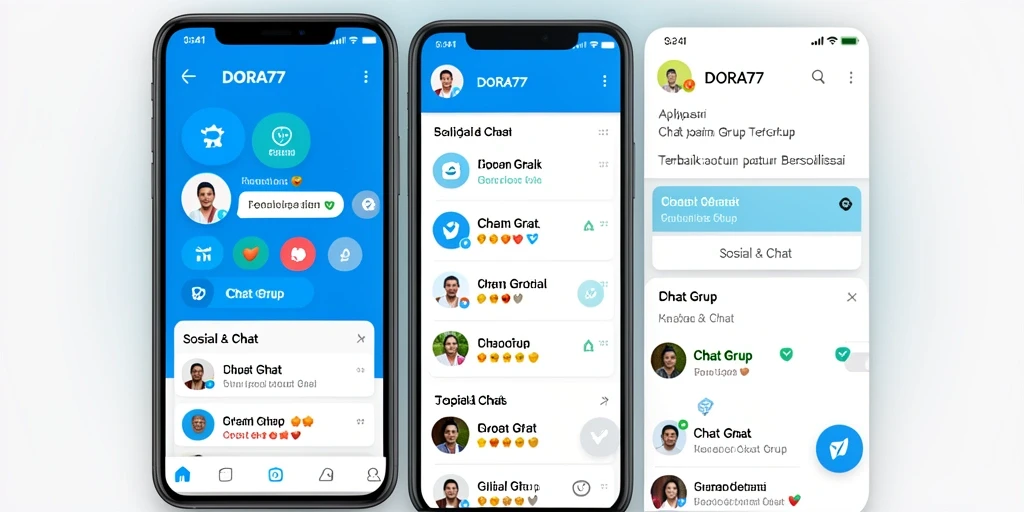 Antarmuka user-friendly DORA77 untuk chatting grup.