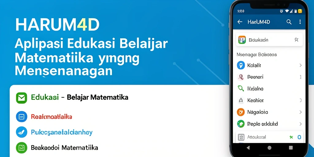 Screenshot antarmuka aplikasi Belajar Matematika yang interaktif.