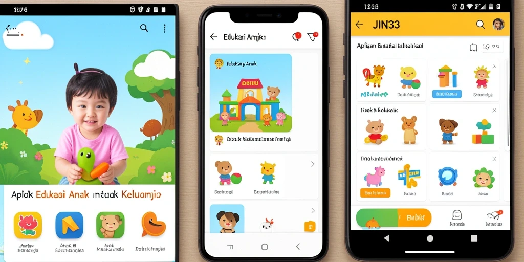 Tampilan antarmuka JIN33 yang interaktif dan ramah anak.