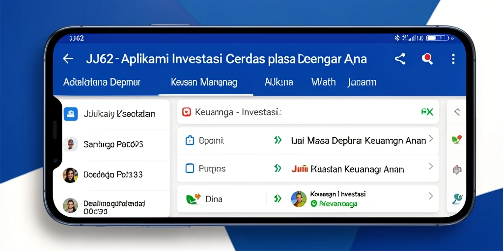 Tampilan antarmuka aplikasi JJ62 yang informatif dan menarik.
