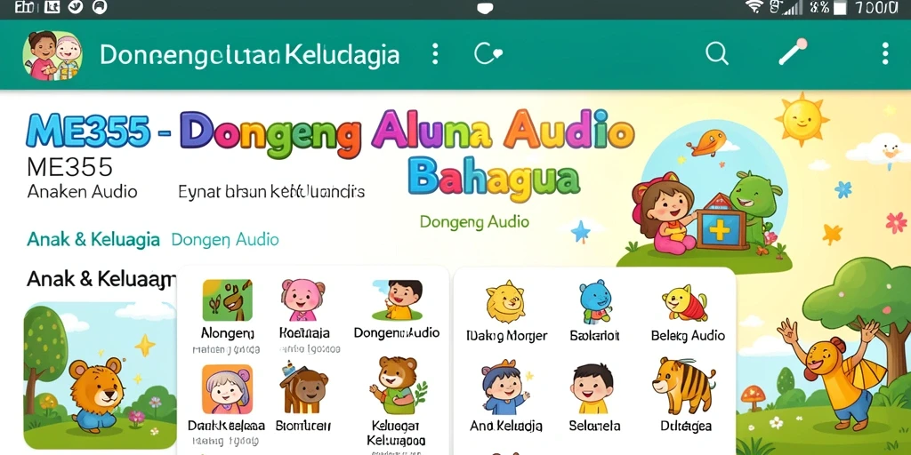 Tampilan antarmuka ME355 yang ramah anak dan mudah digunakan.