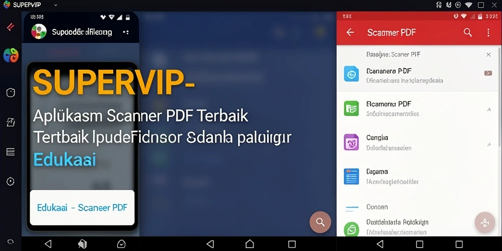 Antarmuka SUPERVIP menampilkan fitur pemindaian PDF yang intuitif.